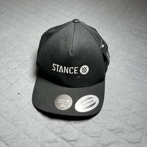 Stance Icon 6 Panel Snapback Hat Black Adult Adjustable Cap NWT